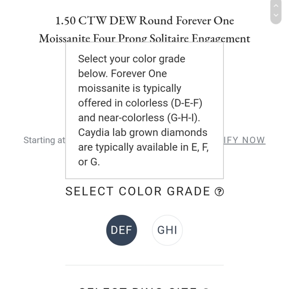 NWT Charles and Colvard moissanite ring engagement - Picture 5 of 12